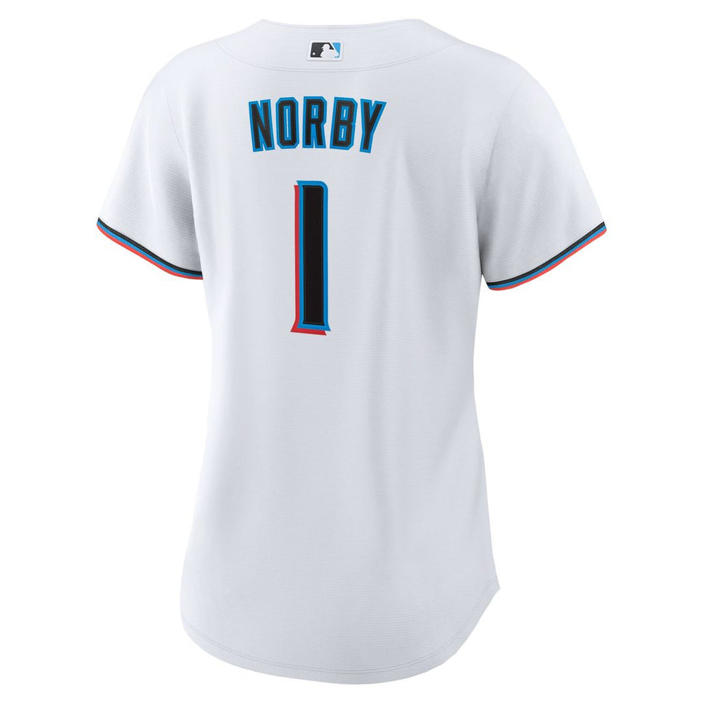 Miami Marlins Connor Norby Nike Women's Home Replica Jersey - White