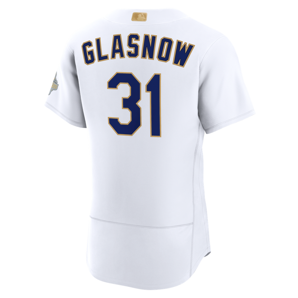 Los Angeles Dodgers Tyler Glasnow Nike 2026 Gold Collection Authentic Jersey - White
