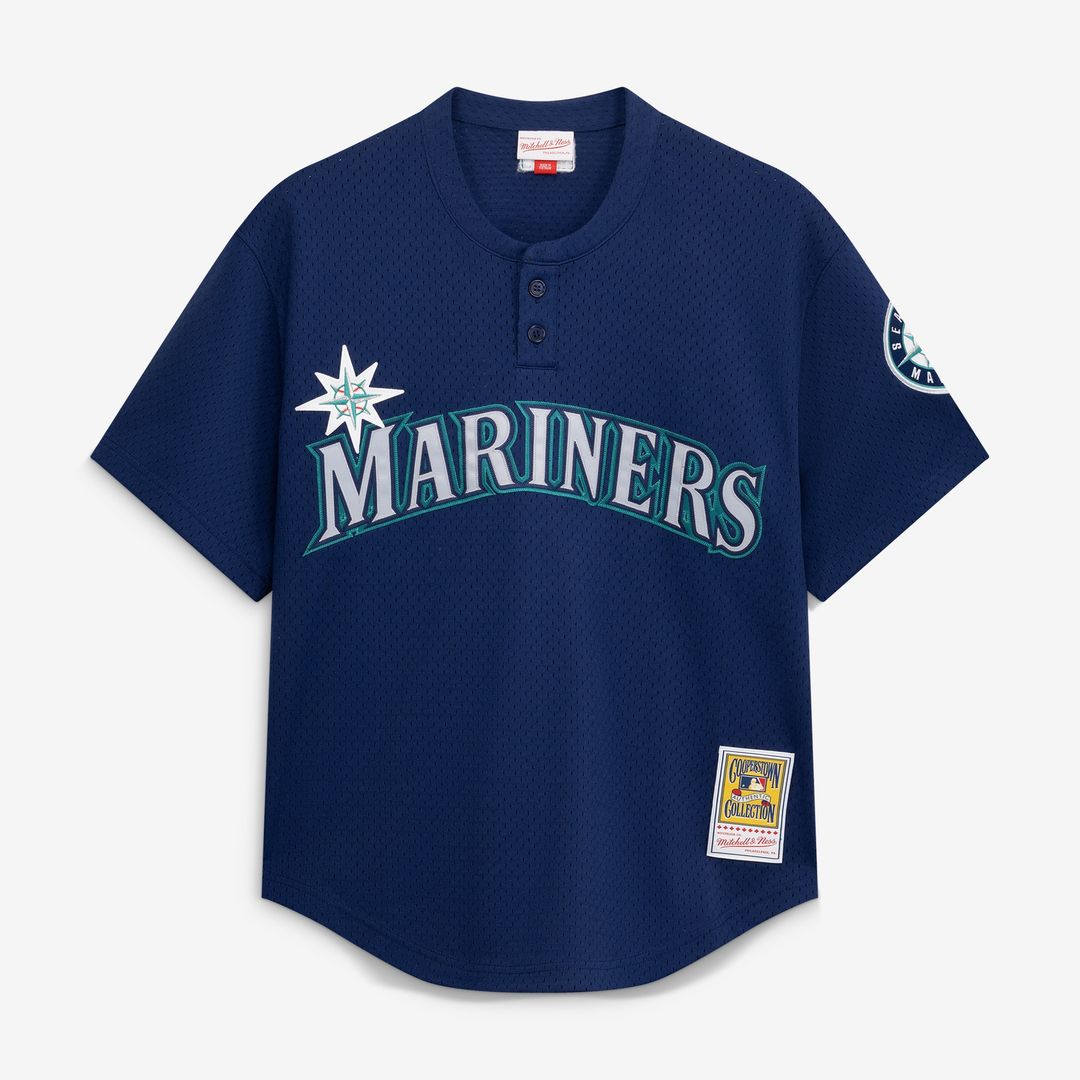 Seattle Mariners Ichiro Suzuki Mitchell & Ness Authentic Batting Practice Jersey - Navy