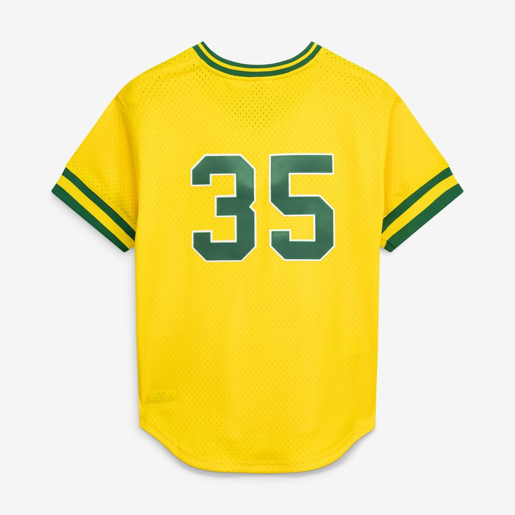 Athletics Rickey Henderson Mitchell & Ness Authentic Batting Practice Jersey - Yellow