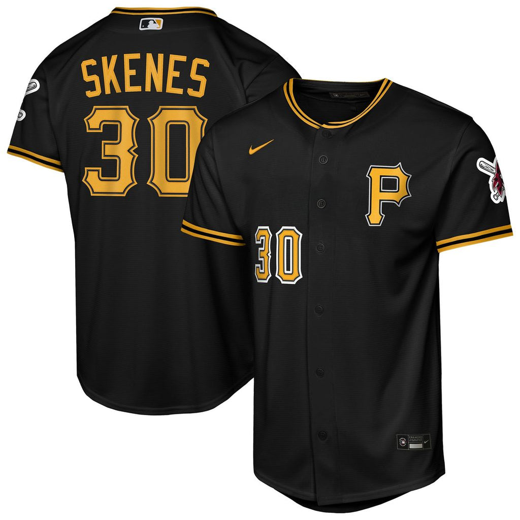 Pittsburgh Pirates Paul Skenes Nike Youth Alternate Stadium Jersey - Black