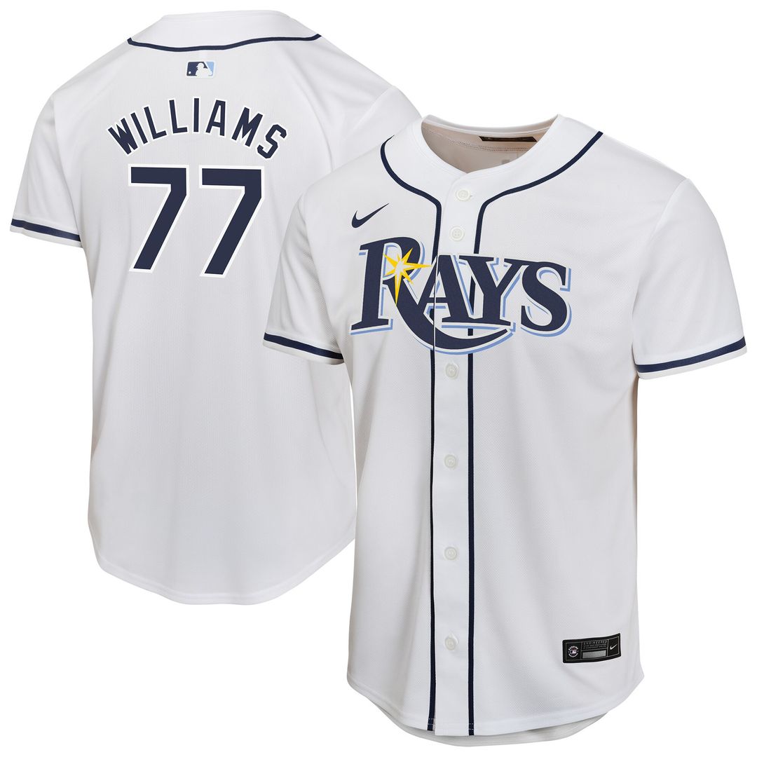 Tampa Bay Rays Carson Williams Nike Youth Home Player Game Jersey - White