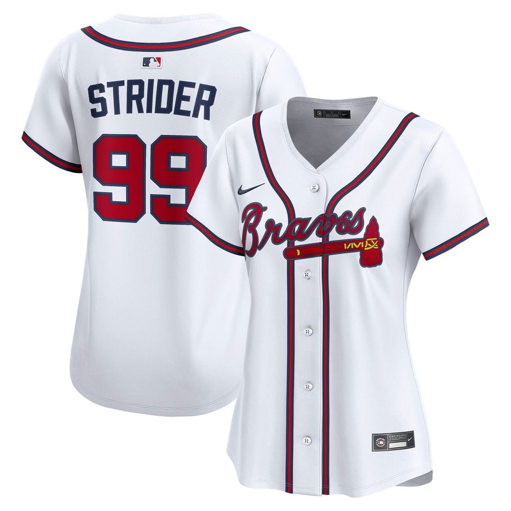 Atlanta Braves Spencer Strider Nike Women's Home Limited Player Jersey - White