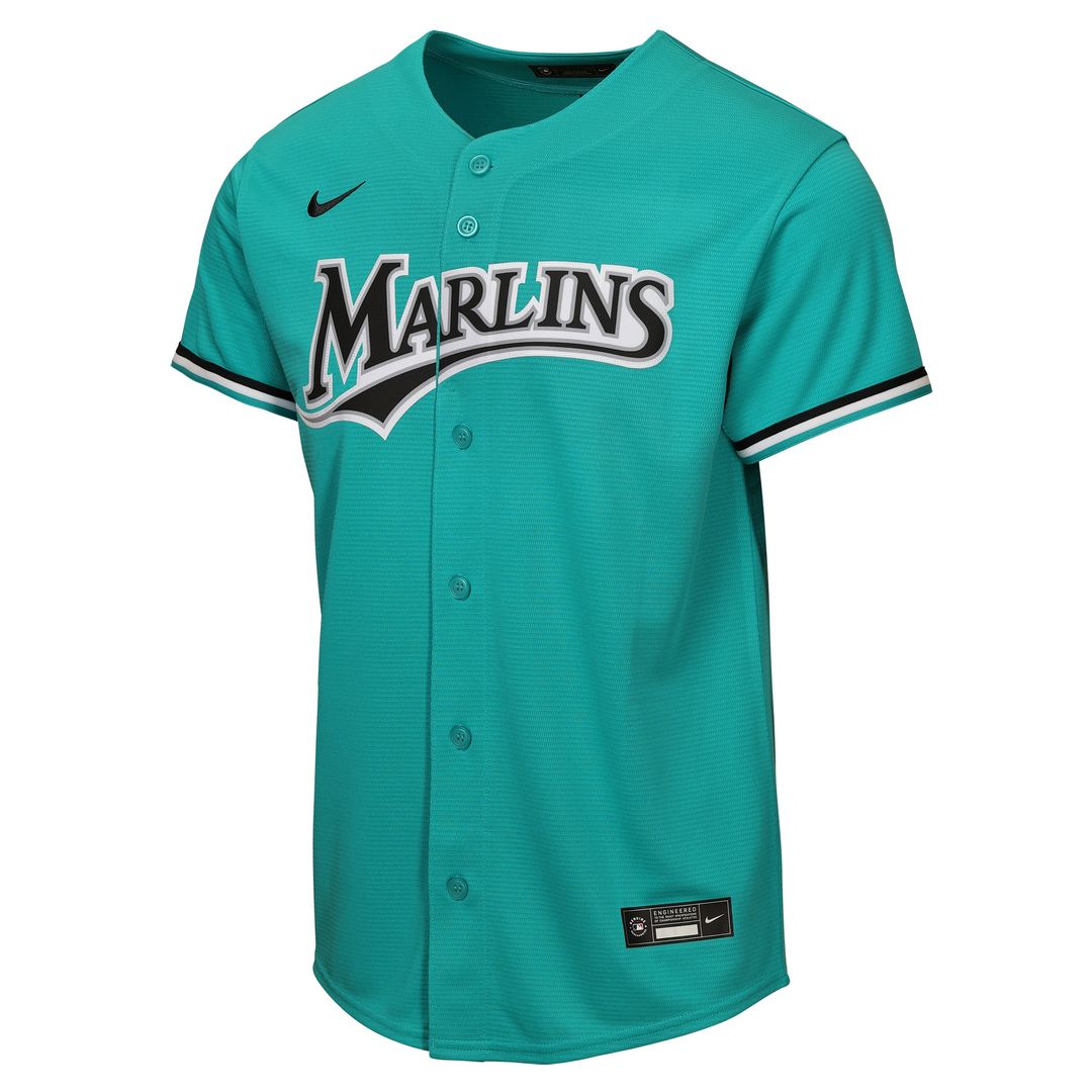 Miami Marlins Nike Youth Alternate Replica Jersey - Teal
