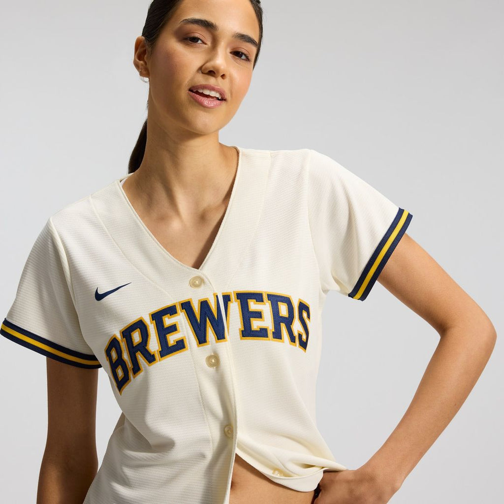 Milwaukee Brewers Sal Frelick Nike Women's Home Replica Jersey - Cream