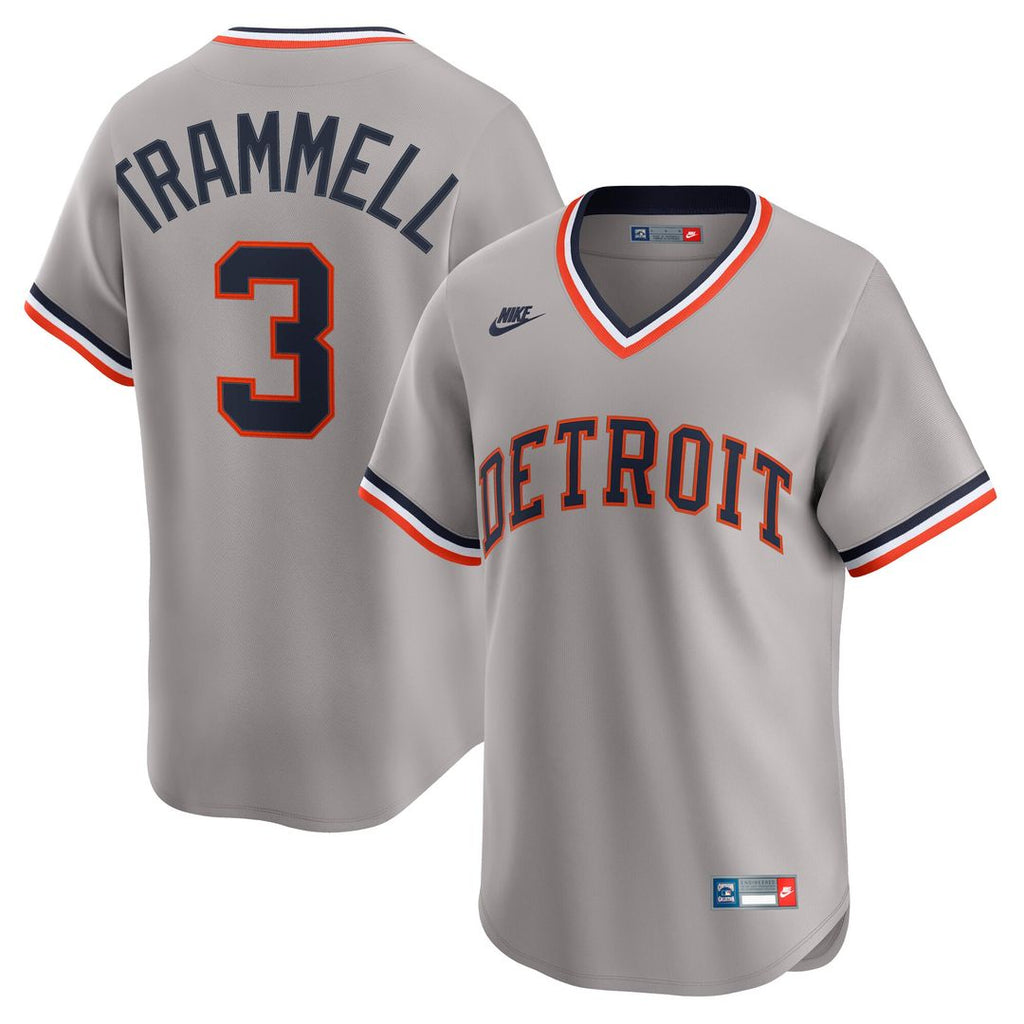 Detroit Tigers Alan Trammell Nike Cooperstown Limited Jersey - Gray