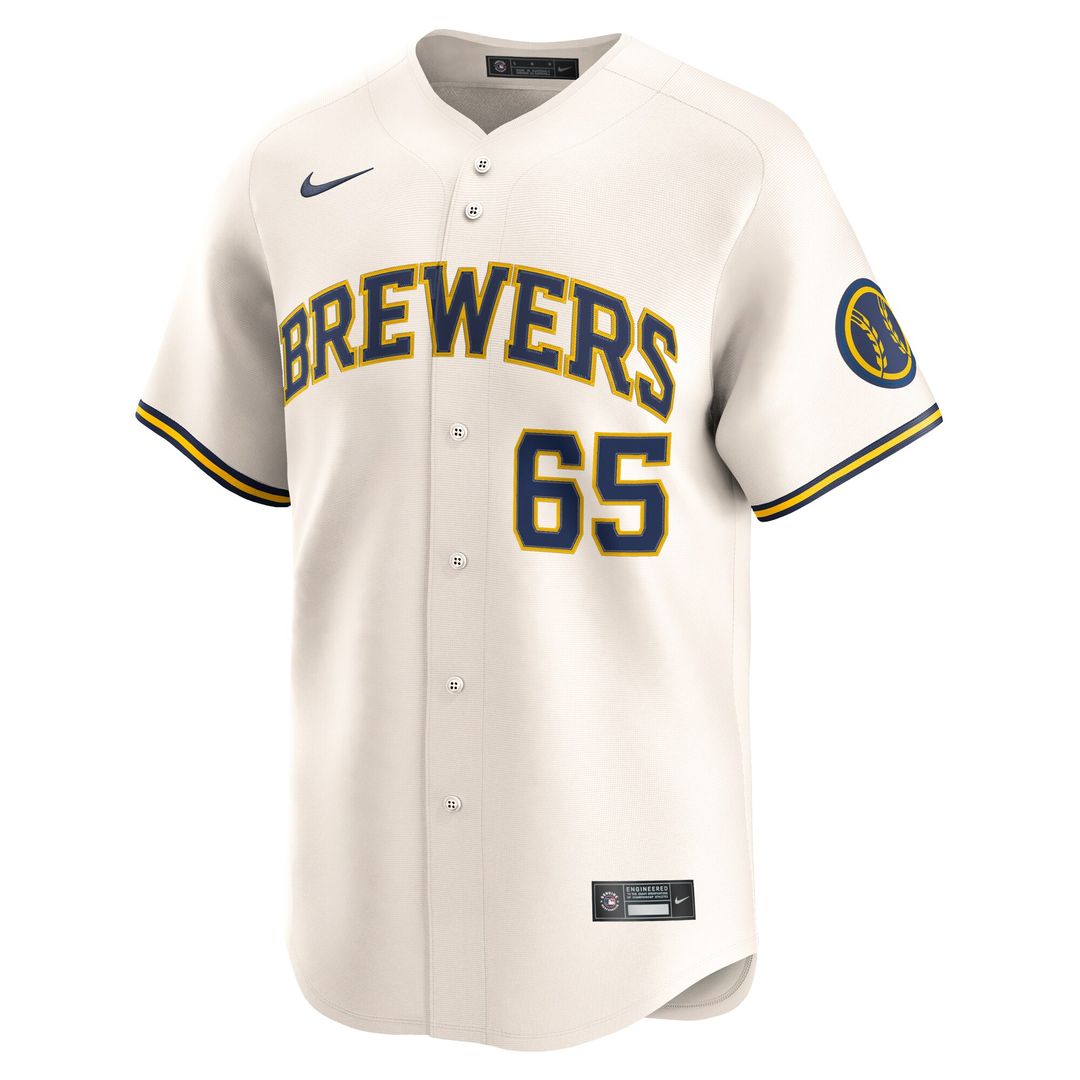 Milwaukee Brewers Nestor Cortes Nike Home Limited Player Jersey - Cream