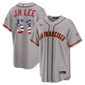 San Francisco Giants Jung Hoo Lee Nike USA 250 Fourth of July Road Stadium Jersey - Gray