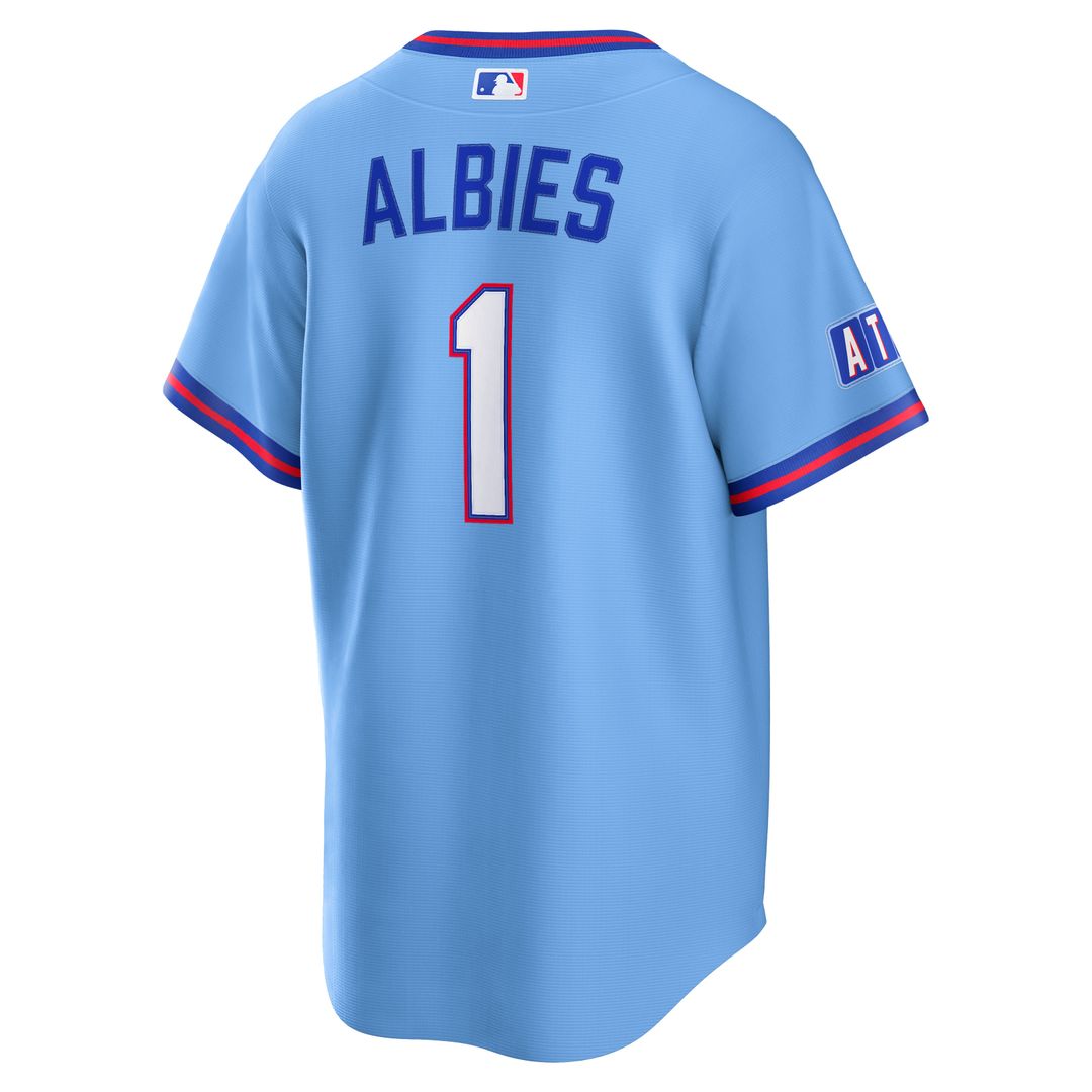 Atlanta Braves Ozzie Albies Nike 2026 City Connect Stadium Jersey - Powder Blue