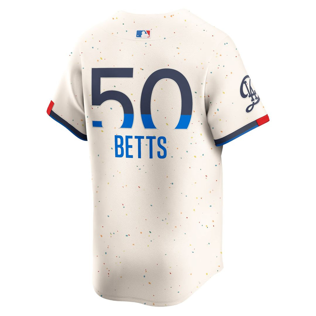 Los Angeles Dodgers Mookie Betts Nike City Connect Limited Player Jersey - Cream