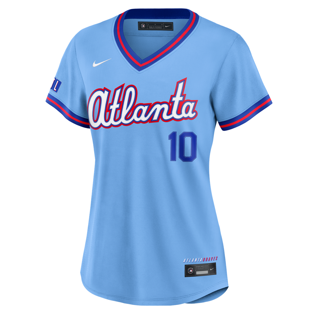 Atlanta Braves Chipper Jones Nike Women's 2026 City Connect Stadium Jersey - Powder Blue