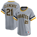 Pittsburgh Pirates Roberto Clemente Nike Throwback Cooperstown Limited Jersey - Gray
