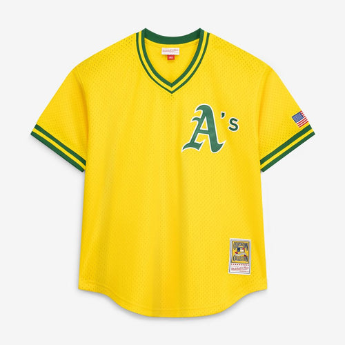 Athletics Mark McGwire Mitchell & Ness Authentic Batting Practice Jersey - Gold