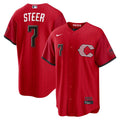 Cincinnati Reds Spencer Steer Nike 2026 City Connect Stadium Jersey - Red