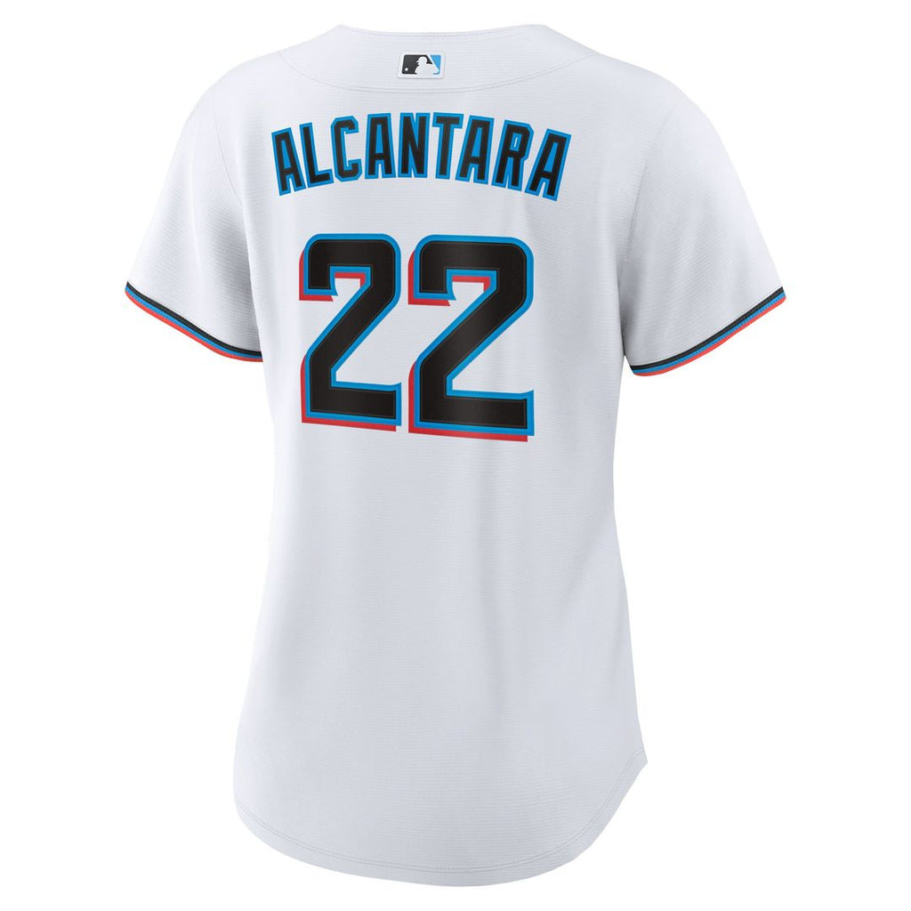 Miami Marlins Sandy Alcantara Nike Women's Home Replica Player Jersey - White