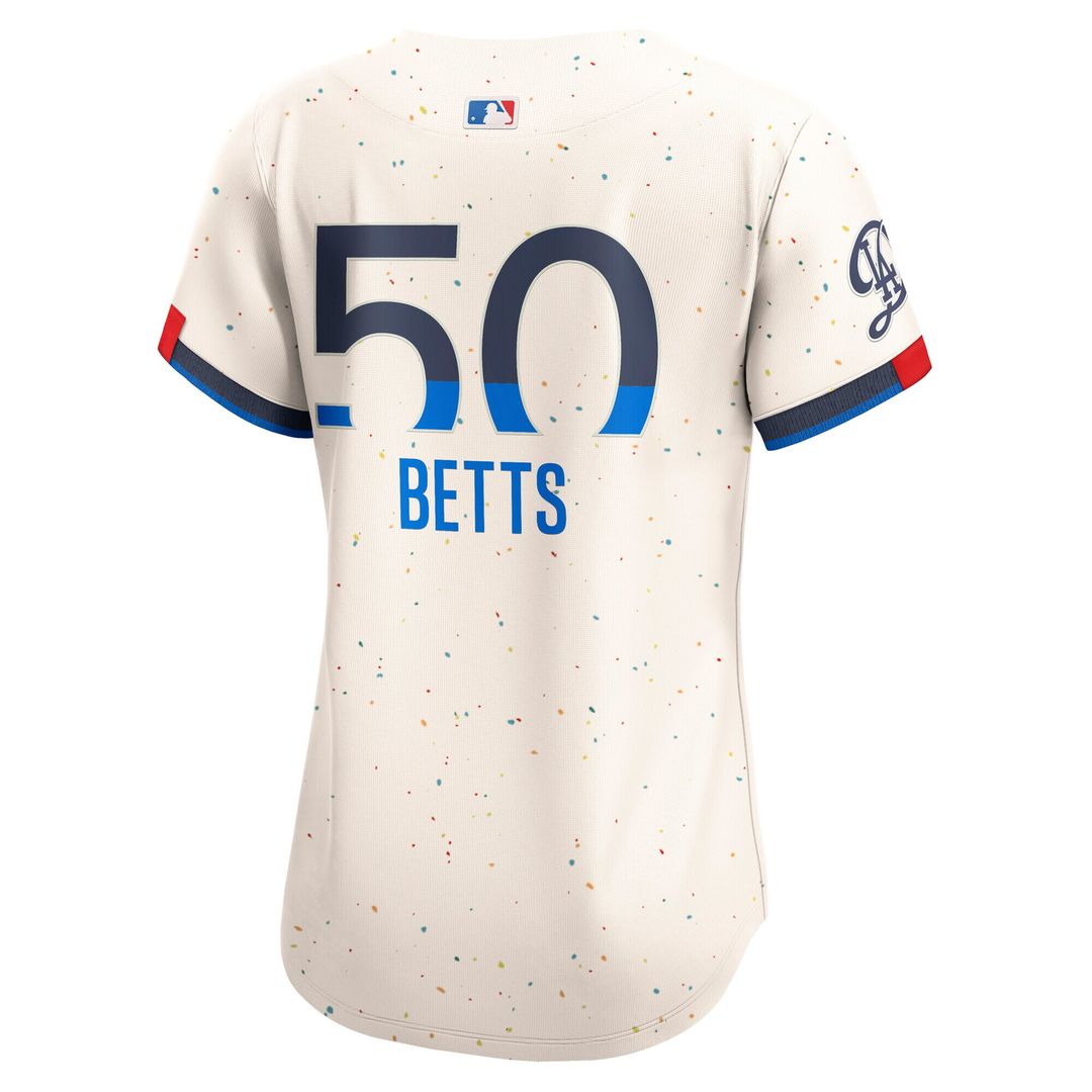 Los Angeles Dodgers Mookie Betts Nike Women's City Connect Limited Jersey – Cream
