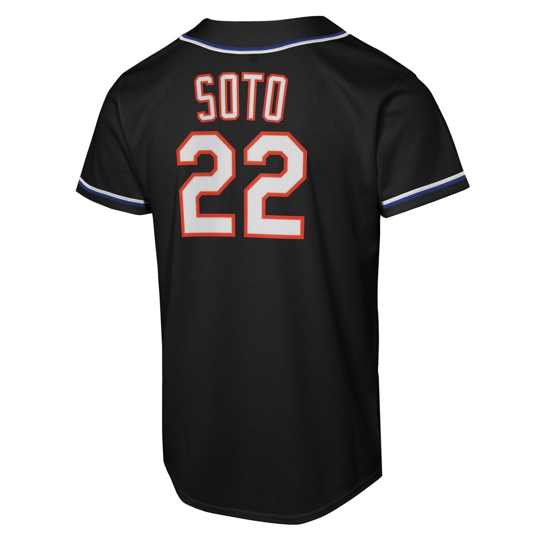 New York Mets Juan Soto Nike Youth Fashion Replica Player Jersey - Black