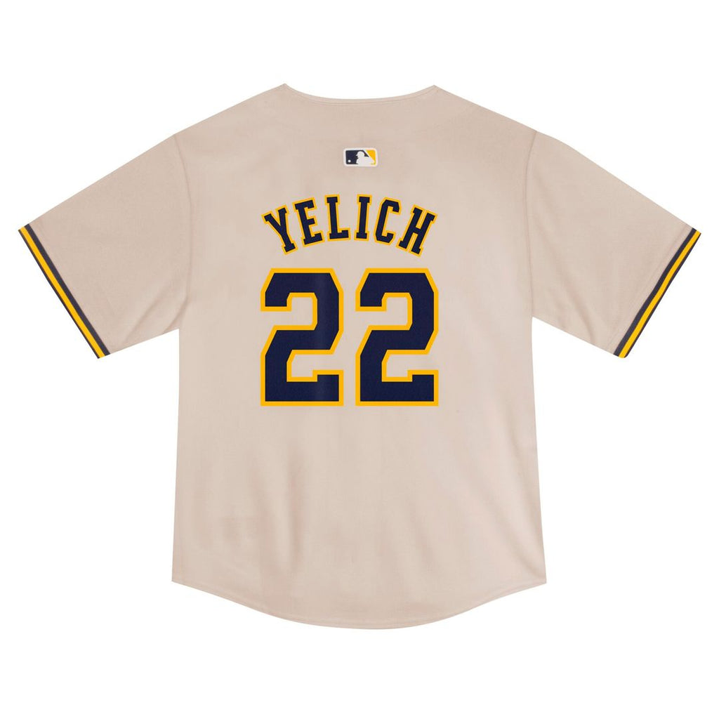 Milwaukee Brewers Christian Yelich Nike Toddler Home Game Jersey - Cream