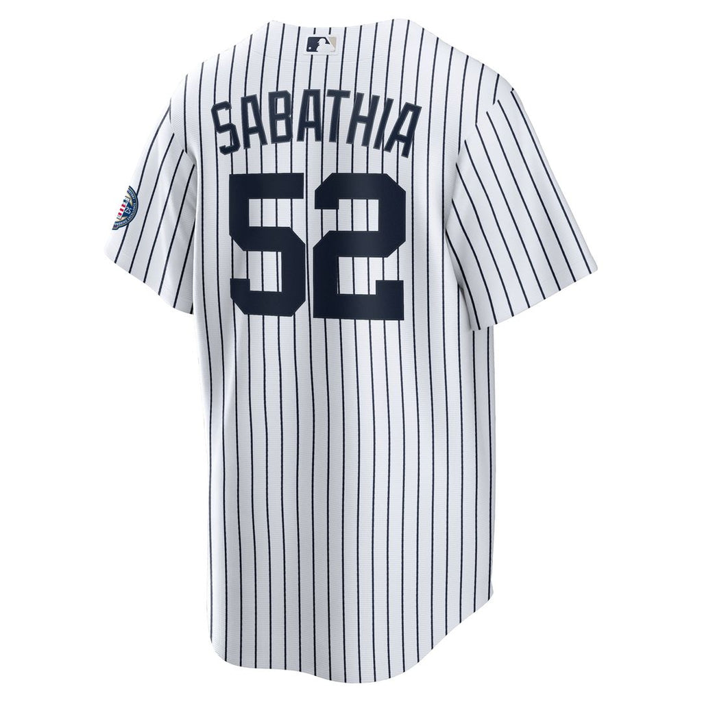 New York Yankees CC Sabathia Nike 2025 Baseball Hall of Fame Name & Number Retired Replica Jersey - White