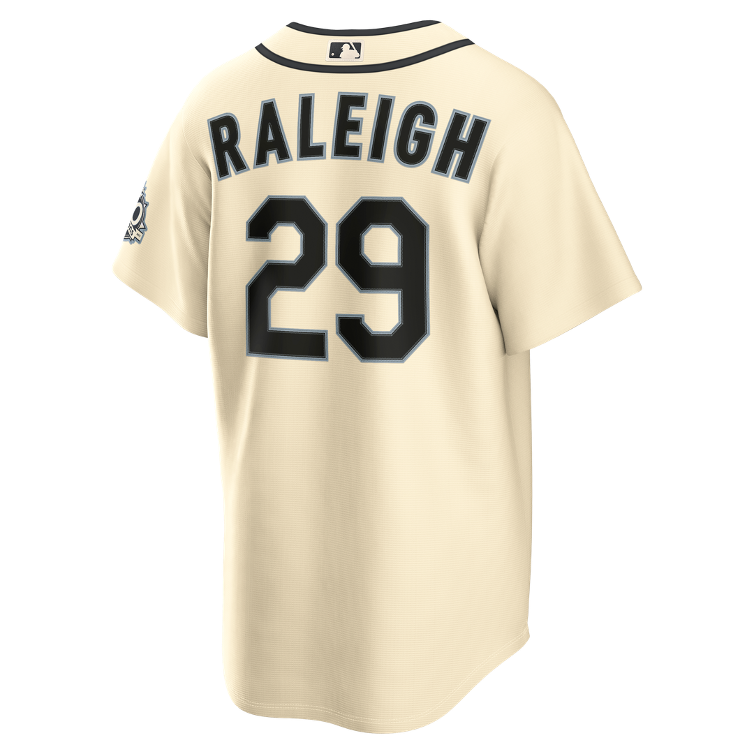 Seattle Mariners Cal Raleigh Nike Alternate Stadium Jersey - Cream
