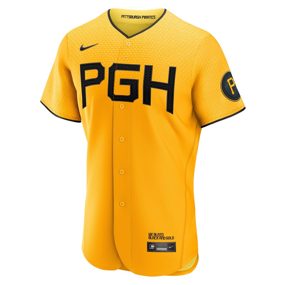 Pittsburgh Pirates Roberto Clemente Nike City Connect Authentic Player Jersey - Gold
