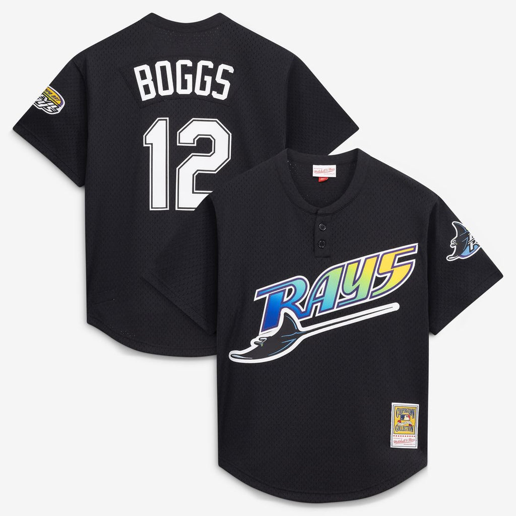 Tampa Bay Rays Wade Boggs Mitchell & Ness Authentic Batting Practice Jersey - Black