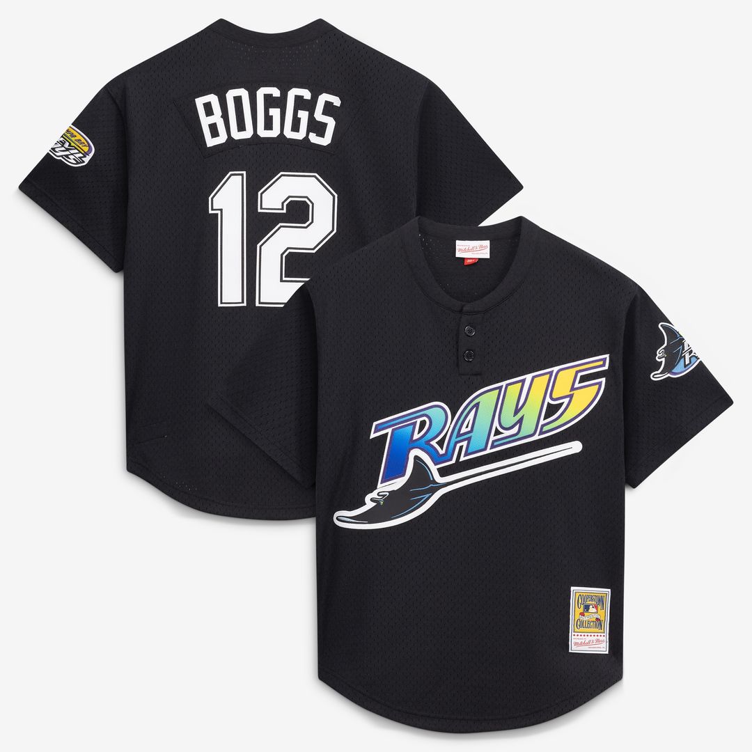 Tampa Bay Rays Wade Boggs Mitchell & Ness Authentic Batting Practice Jersey - Black