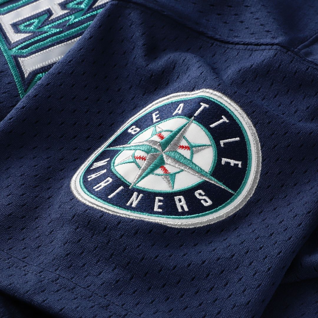 Seattle Mariners Ichiro Suzuki Mitchell & Ness Authentic Batting Practice Jersey - Navy