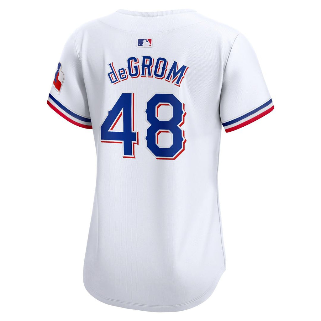 Texas Rangers Jacob deGrom Nike Women's Home Limited Player Jersey - White