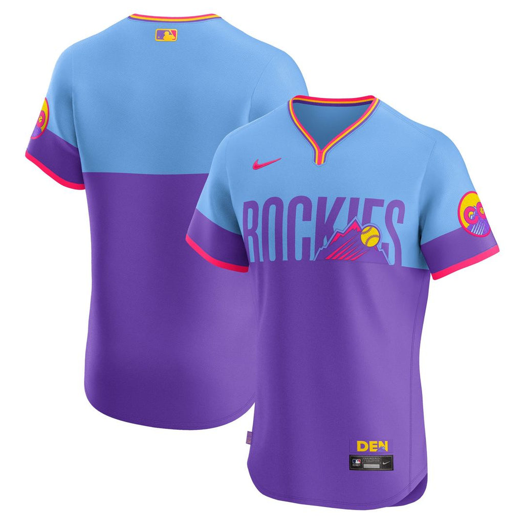 Colorado Rockies Nike 2025 City Connect Elite Jersey - Purple