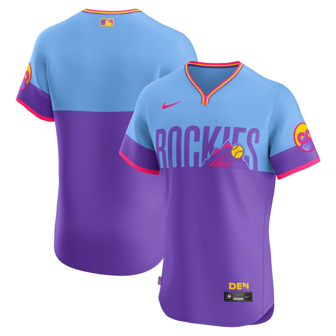 Colorado Rockies Nike 2025 City Connect Elite Jersey - Purple