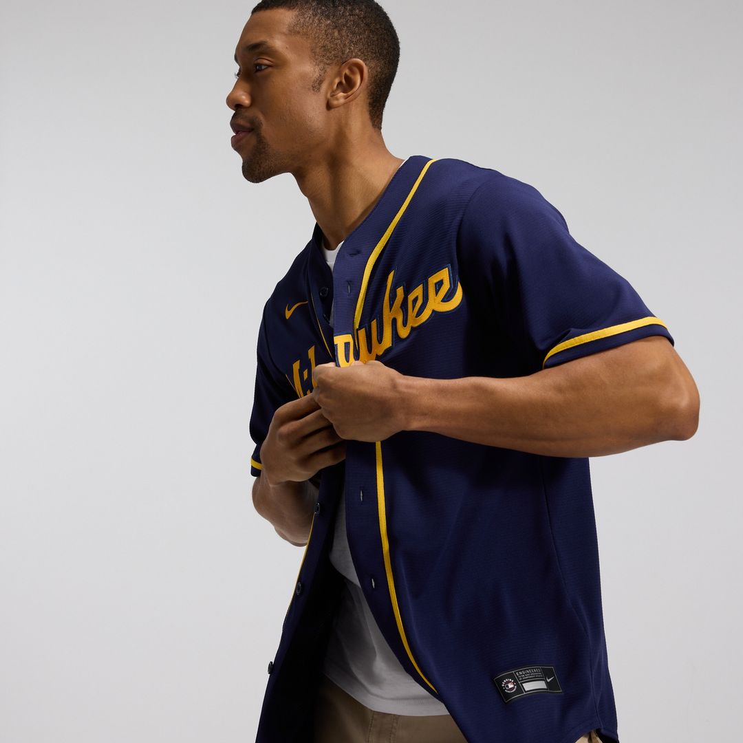 Milwaukee Brewers Nike Home Replica Team Jersey - Cream