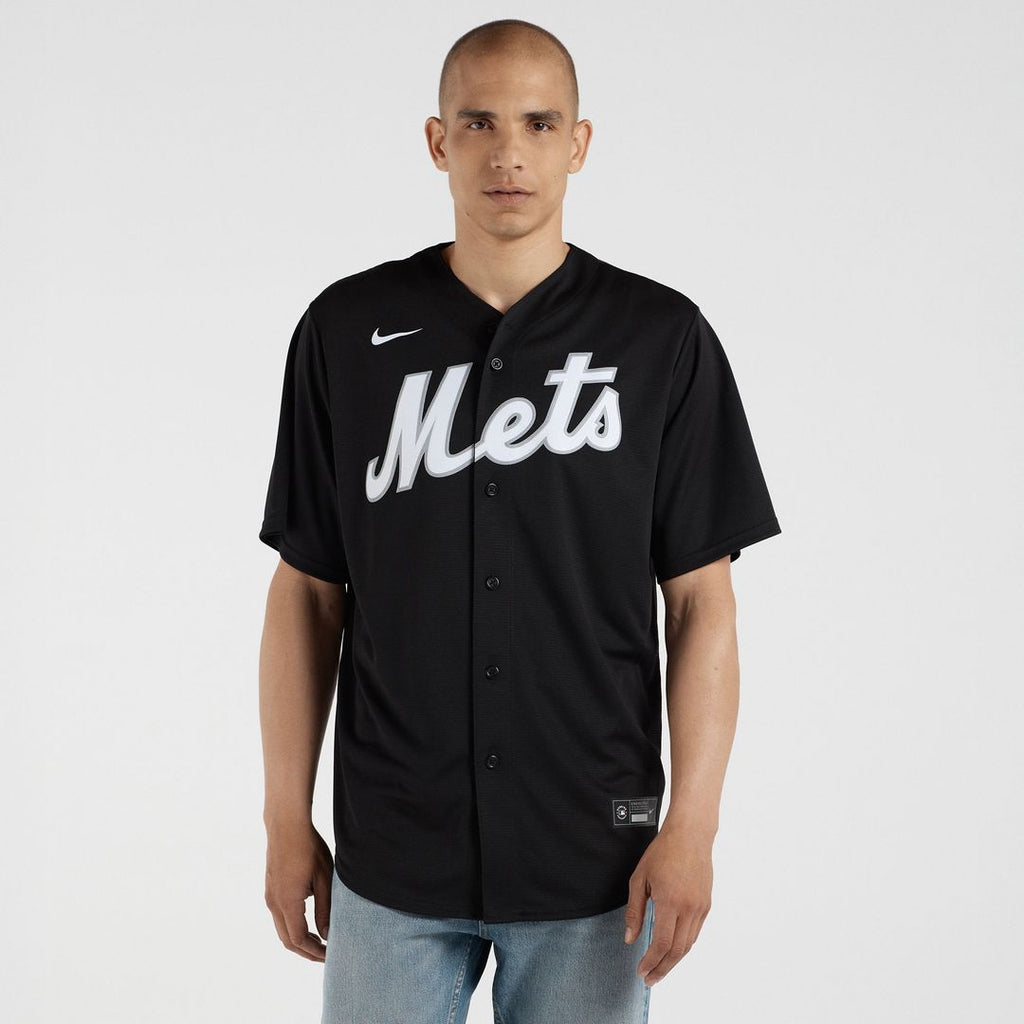 New York Mets Francisco Lindor Nike Replica Player Jersey - Black