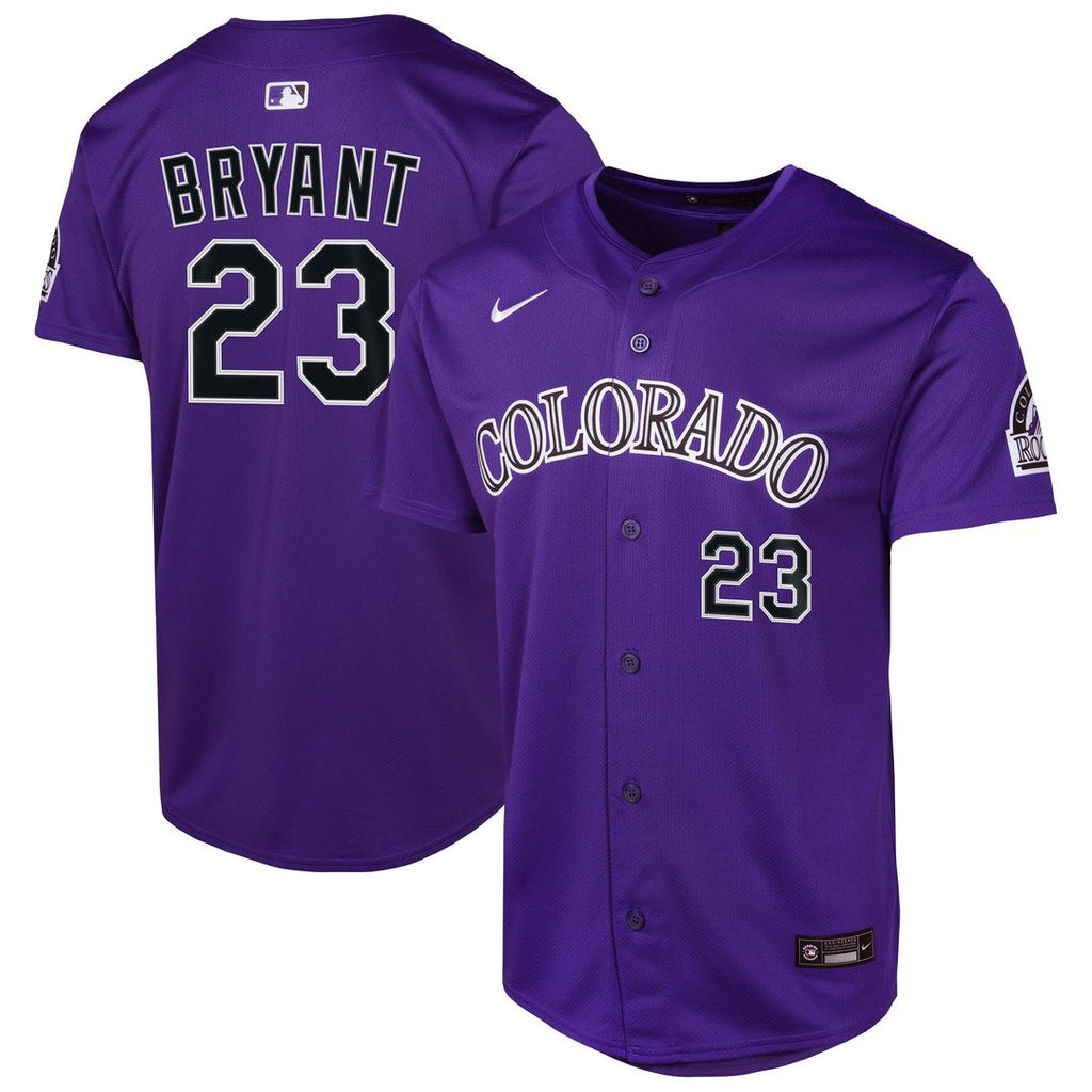Colorado Rockies Kris Bryant Nike Youth Alternate Limited Player Jersey - Purple