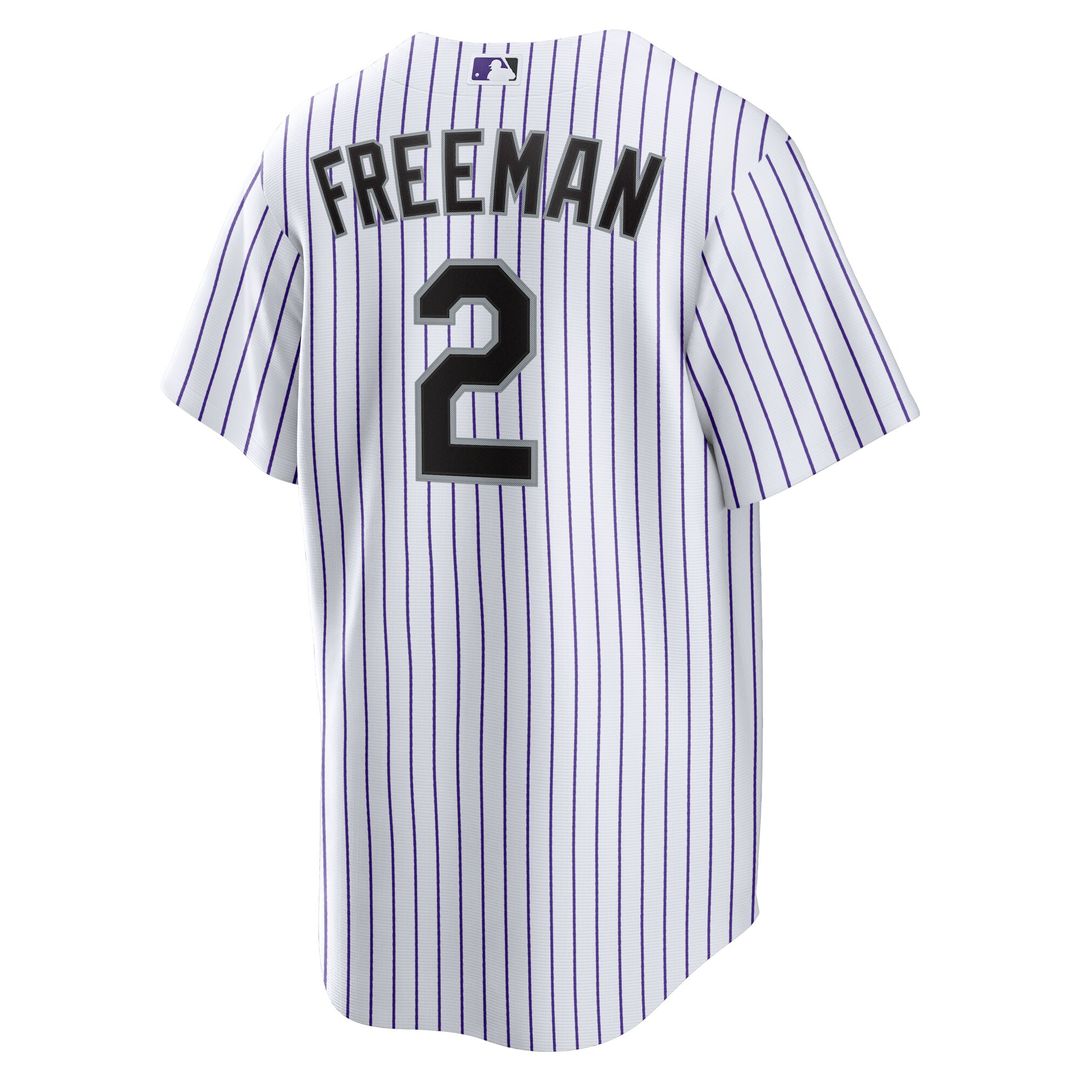 Colorado Rockies Tyler Freeman Nike Home Replica Jersey - White