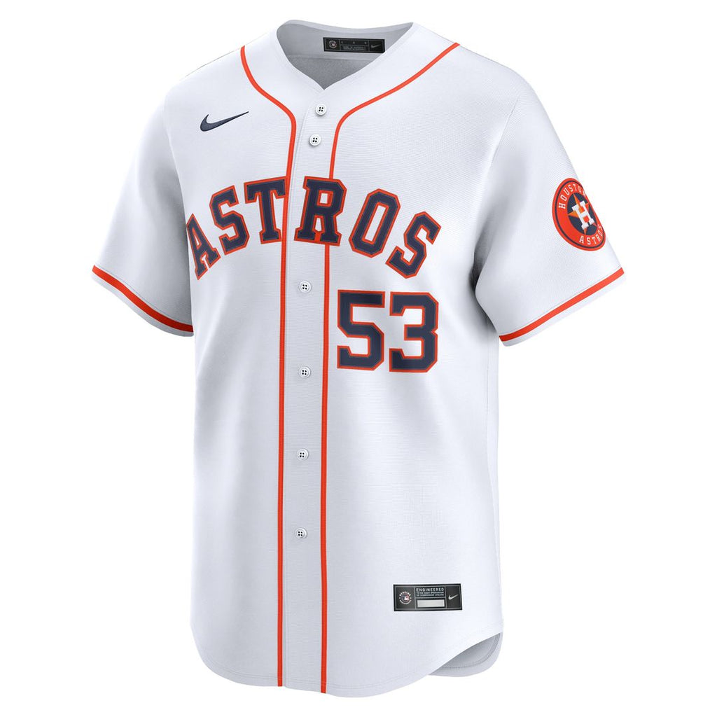 Houston Astros Cristian Javier Nike Home Limited Player Jersey - White