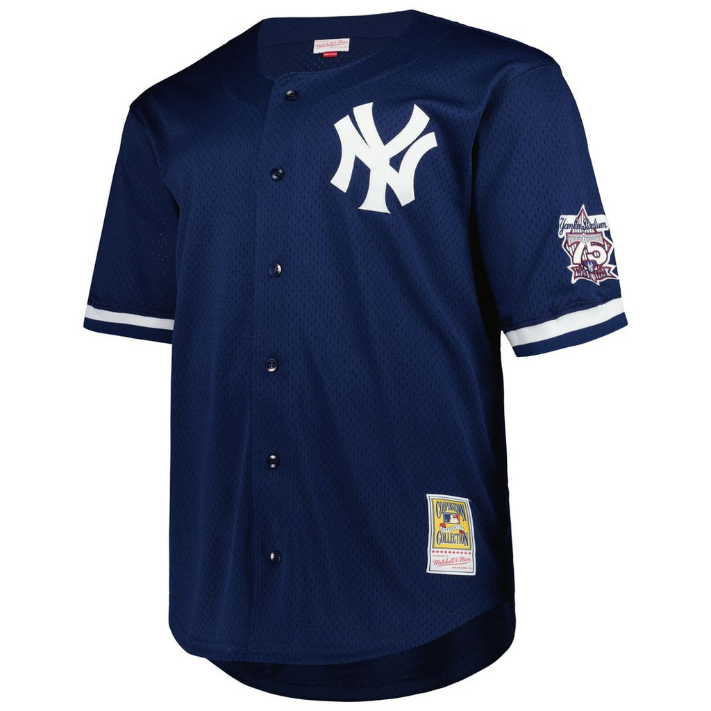 New York Yankees Derek Jeter Mitchell & Ness Big & Tall Cooperstown Mesh Batting Practice Jersey - Navy