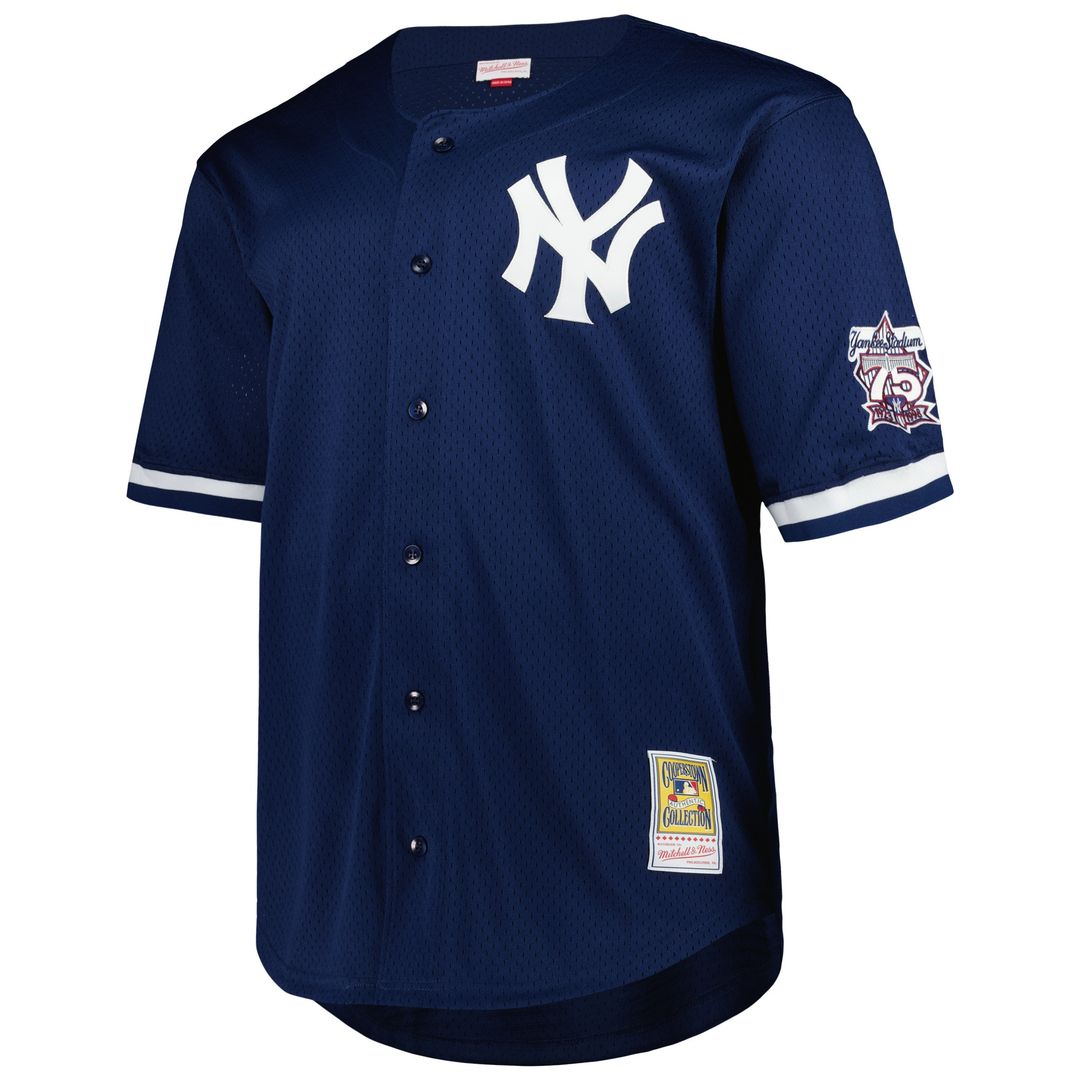 New York Yankees Derek Jeter Mitchell & Ness Big & Tall Cooperstown Mesh Batting Practice Jersey - Navy