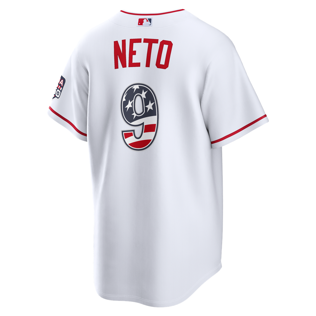 Los Angeles Angels Zach Neto Nike USA 250 Fourth of July Stadium Jersey - White