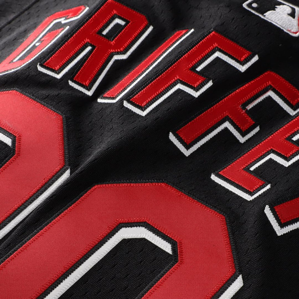 Cincinnati Reds Ken Griffey Jr. Mitchell & Ness Big & Tall Cooperstown Mesh Batting Practice Jersey - Black