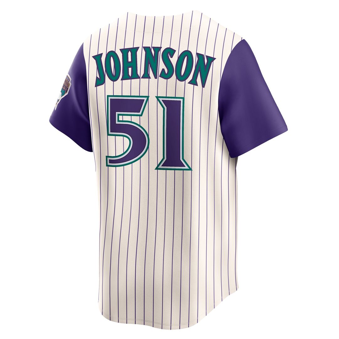Arizona Diamondbacks Randy Johnson Nike Throwback Cooperstown Limited Jersey - Cream