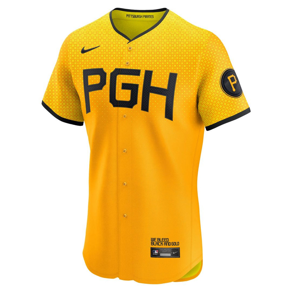 Pittsburgh Pirates Nike City Connect Elite Jersey - Gold