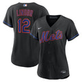New York Mets Francisco Lindor Nike Women's Alternate Replica Jersey - Black