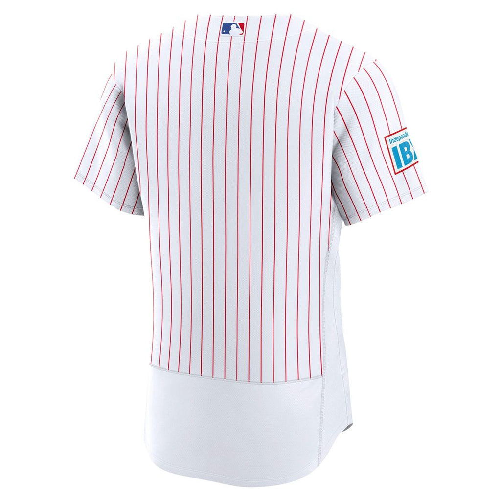 Philadelphia Phillies Nike Home Sponsor Patch Authentic Jersey - White