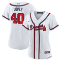 Atlanta Braves Reynaldo Lopez Nike Women's Home Replica Jersey - White