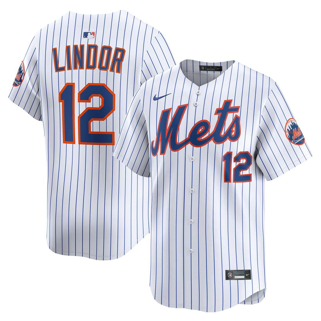 New York Mets Francisco Lindor Nike Home Limited Jersey - White