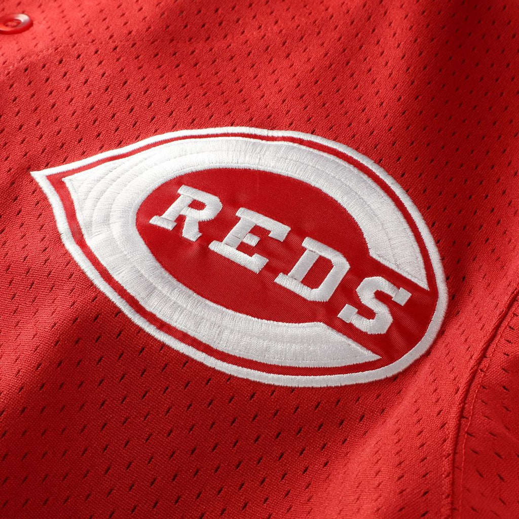 Cincinnati Reds Deion Sanders Mitchell & Ness Big & Tall Cooperstown Mesh Batting Practice Jersey - Red