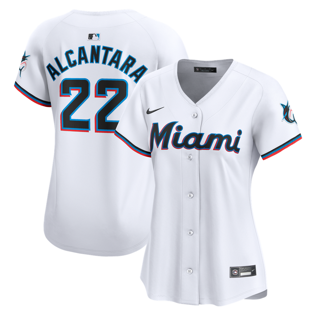 Miami Marlins Sandy Alcantara Nike Women's Home Limited Player Jersey – White