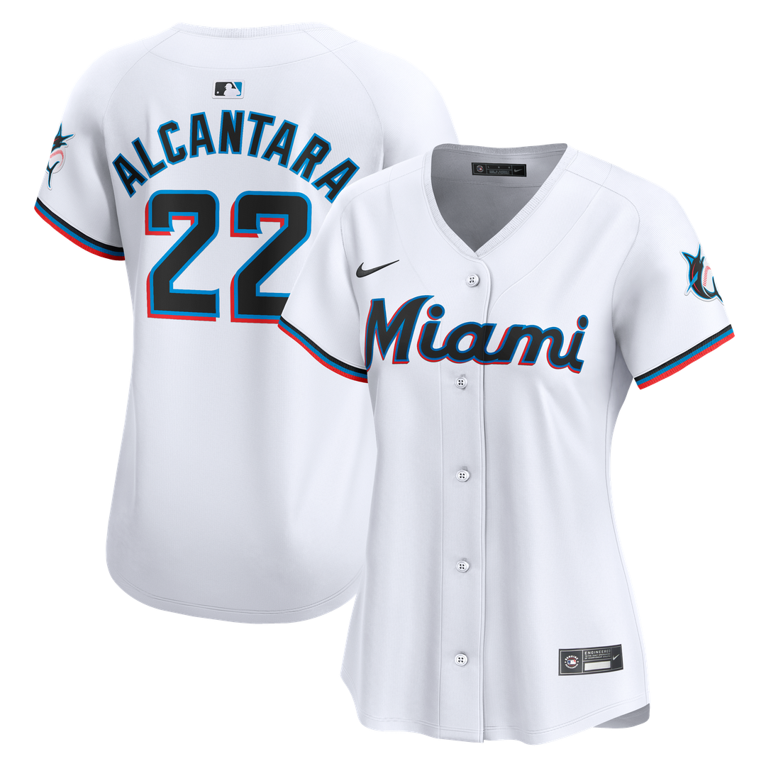 Miami Marlins Sandy Alcantara Nike Women's Home Limited Player Jersey – White