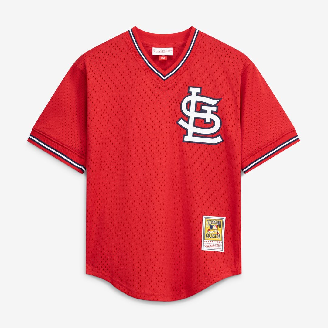 St. Louis Cardinals Ozzie Smith Mitchell & Ness Authentic Batting Practice Jersey - Navy